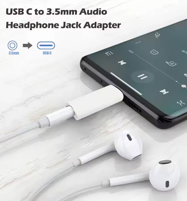 2 Pack USB-C Type C Adapter Port to 3.5MM Aux Audio Jack Earphone Headphone Car gallery