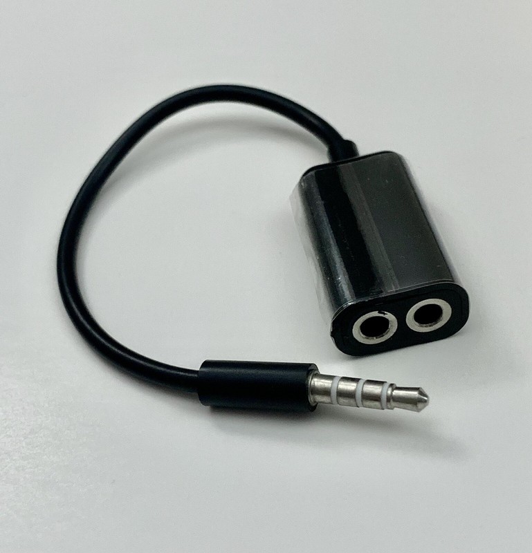 Black 3.5mm AUX Stereo Audio Dual Headphone Splitter Earbud Adapter – BRAND NEW