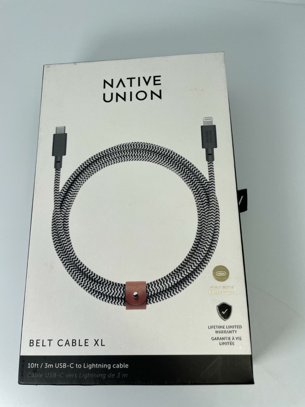 Native Union Belt Cable XL 10′ USB-C Cable for iPhone 14 13 12 11 Pro Max Mini