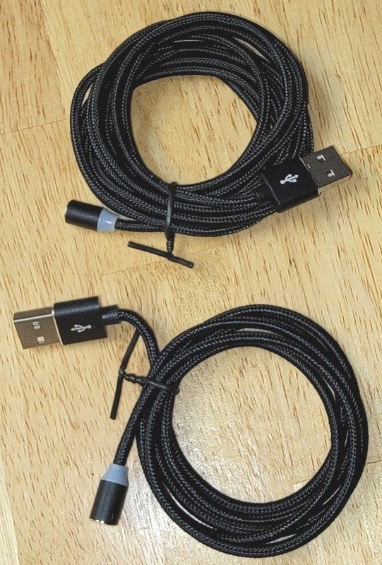 Magnetic Charging Cable 4 Pack 2-3' 2-6' 4-in-1 Nylon Braided Cable 3-A 6-C gallery