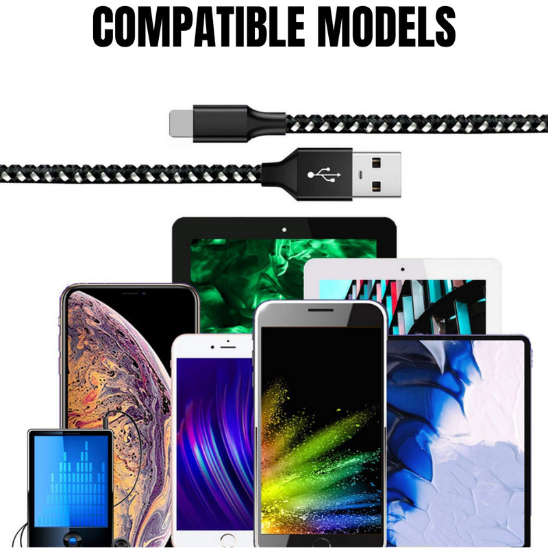 5 Pack Bulk 6Ft Heavy Duty iPhone Charger Apple USB Fast Charging Cable Cord Lot gallery