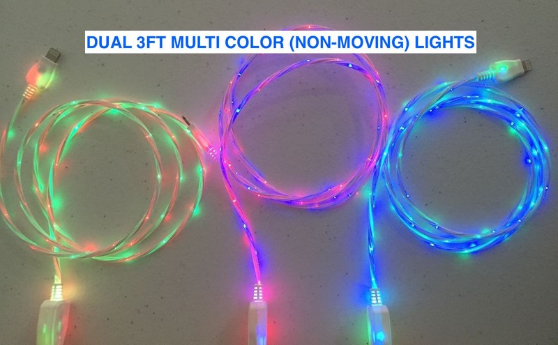LIGHTED LED phone charger data cable for SAMSUNG LG HTC ZTE NOKIA GOOGLE gallery