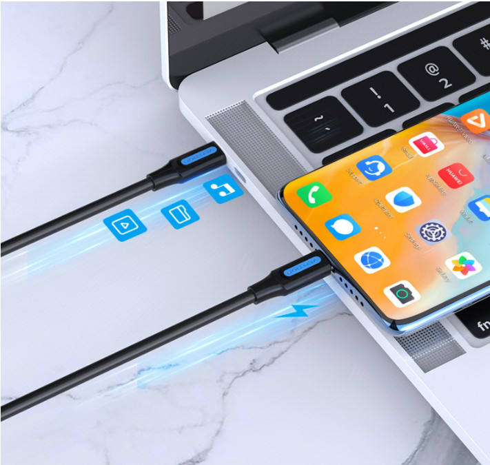 Vention USB Type-C Fast Charging Cable for Samsung S20, Android – 0.25m to 3m gallery