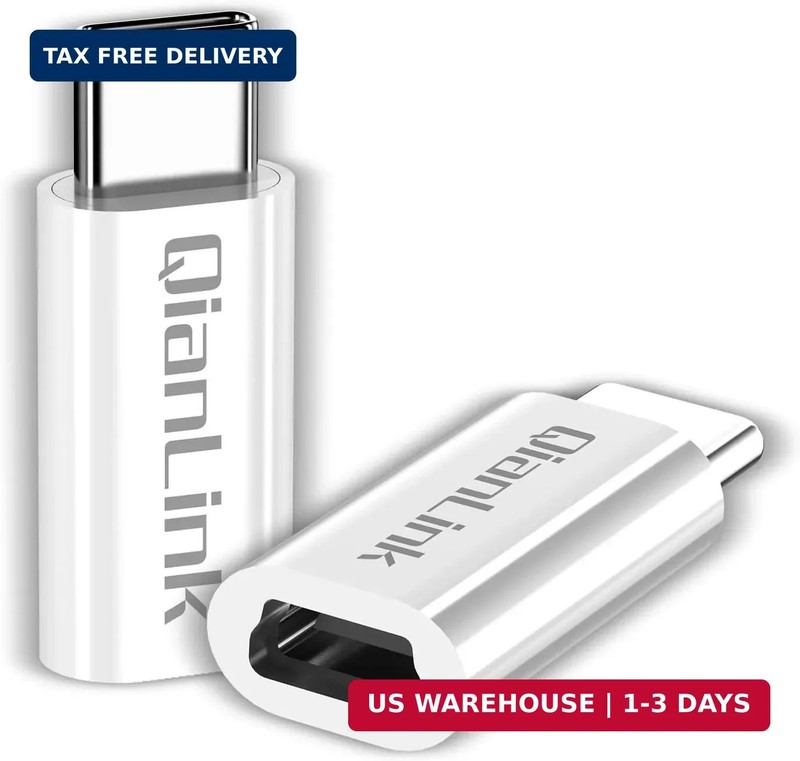 Mini USB to USB C Adapter, (2-Pack) Mini USB Female to USB C Male Convert Chargi