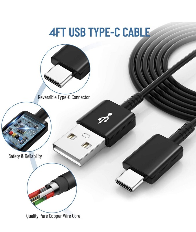 10PK type-C Fast Charging USB-C cable For OEM Samsung Galaxy S8 S9+ S10 N8 N9 BK gallery