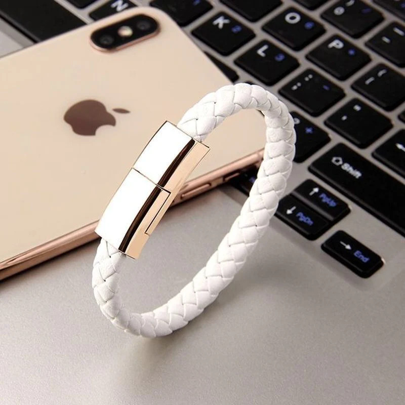 2022 Bracelet USB Charging Cable Data Charging Cord for Iphone XR 13 12 11 Max U gallery
