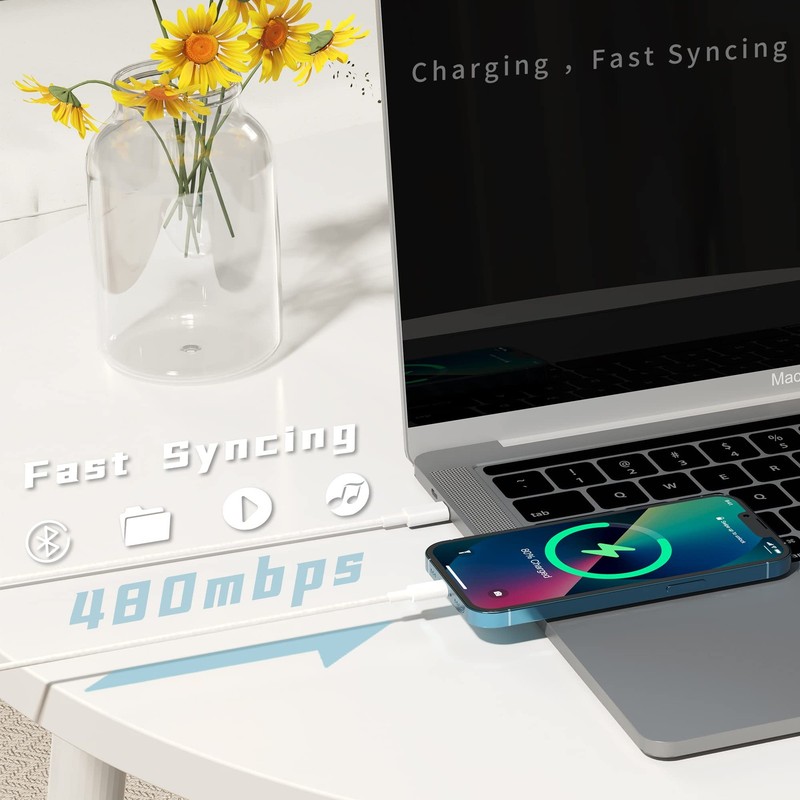 MFi Certified USB C to Lightning Cable 2-Pack, 3FT Fast Charging for iPhone gallery