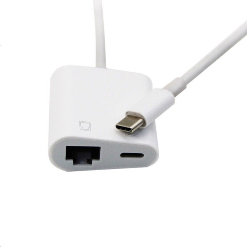 USB C To OTG RJ45 Ethernet LAN Network 100mbs PD Charging HUB Converter Adapter