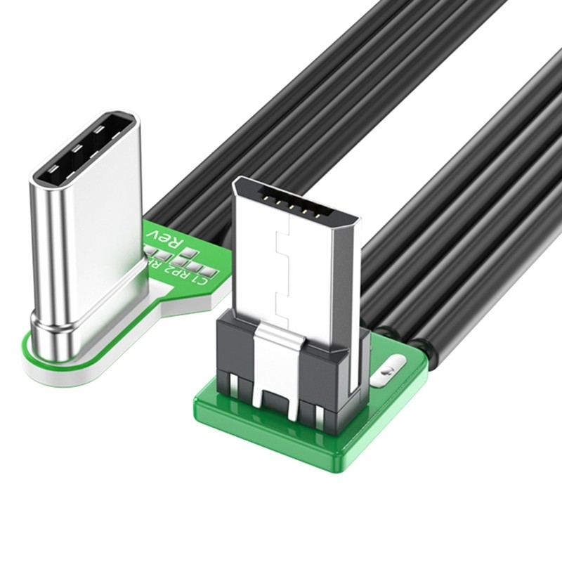 Flexible Type C to USB 5Pin Cord with Right/Left Angle Design for Electronics