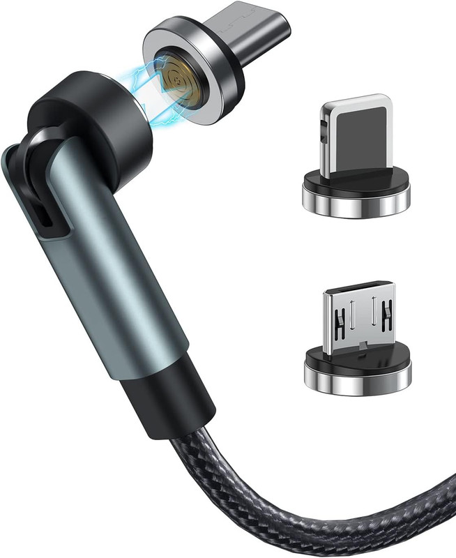 7-Pin Magnetic Charging Cable 360� Rotating 3 in 1 Magnetic Phone Charger, 3A C