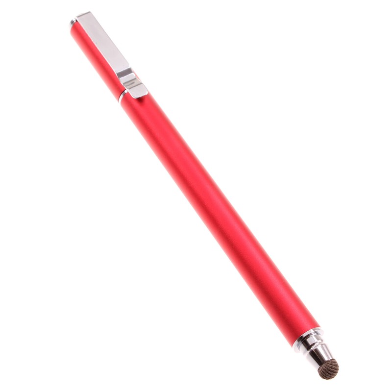 Red Stylus Touch Screen Pen Fiber Tip Aluminum Lightweight for Cell Phones