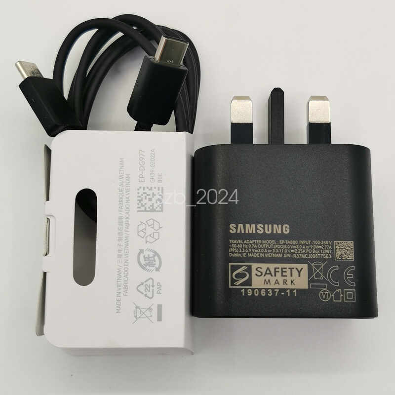 25W Super Fast Charging Charger Adapter USB-C For Samsung Galaxy S10 A23 A53 A73