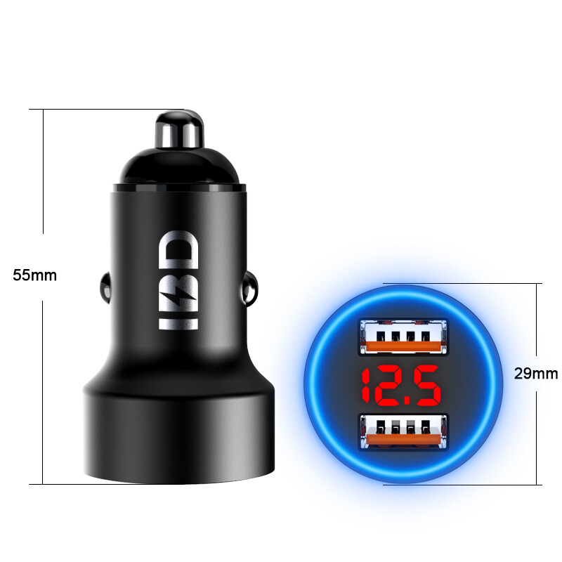 Dual USB 3.1A Car Charger Adapter 3.0 Fast Charging For iPhone12 11Pro Samsung gallery