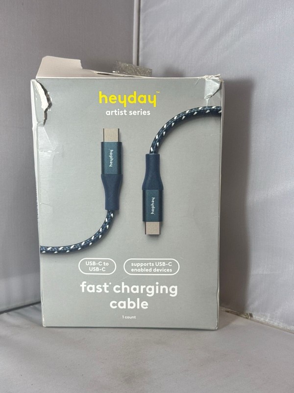 Heyday 6′ USB-C to USB-C Cable Braided Fast-Charging