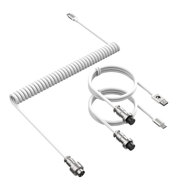 2 in 1 Custom Coiled USB C to A and C Cable with Detachable Extendable Double…