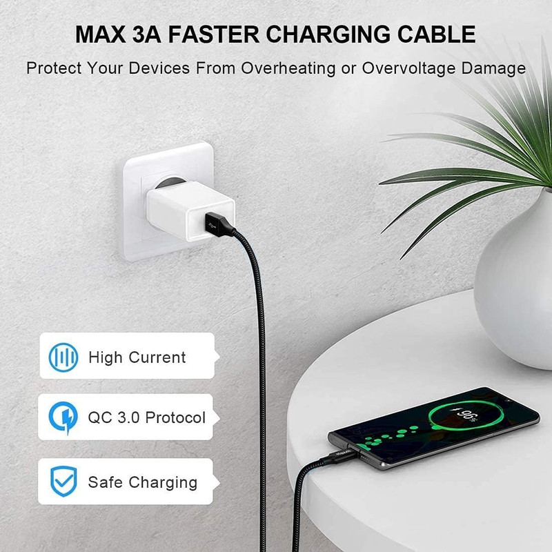 Long USB C Cable 15Ft, USB 2.0 to USB Type C Cable Fast Charging Nylon Braided C gallery