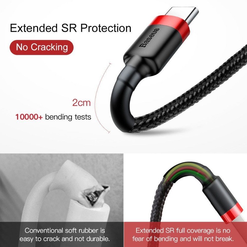 Baseus USB Type C Cable USB-C Fast Charging Data Cord for Samsung Google Huawei gallery