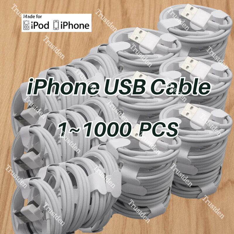 For Apple iPhone 6 7 8 X XR 11 12 13 14 Pro USB Charger Cable Data Cord Bulk Lot