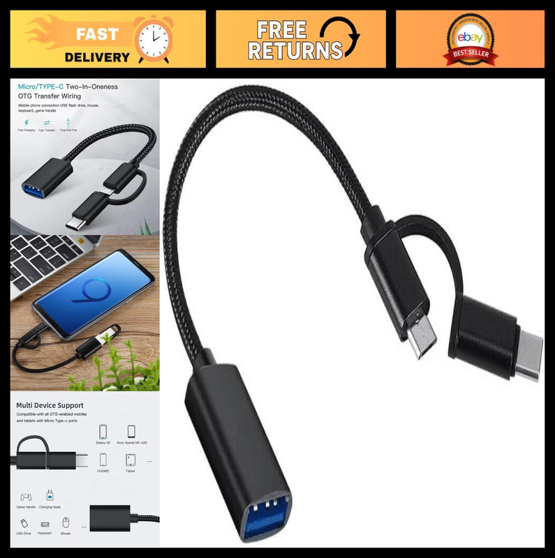Universal OTG Adapter for Kindle, Fire, Google & Samsung Tablets/Phones – Connec