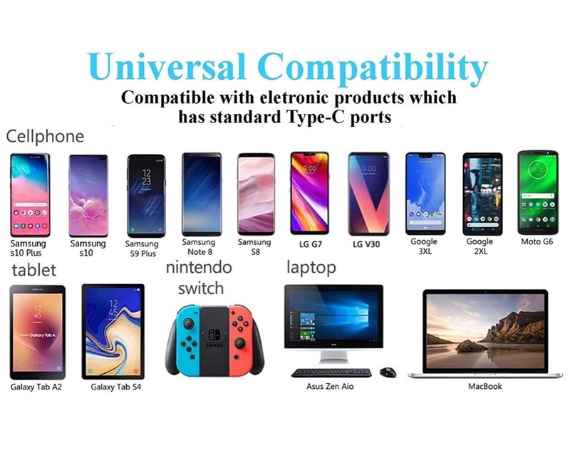 10PK type-C Fast Charging USB-C cable For OEM Samsung Galaxy S8 S9+ S10 N8 N9 BK gallery