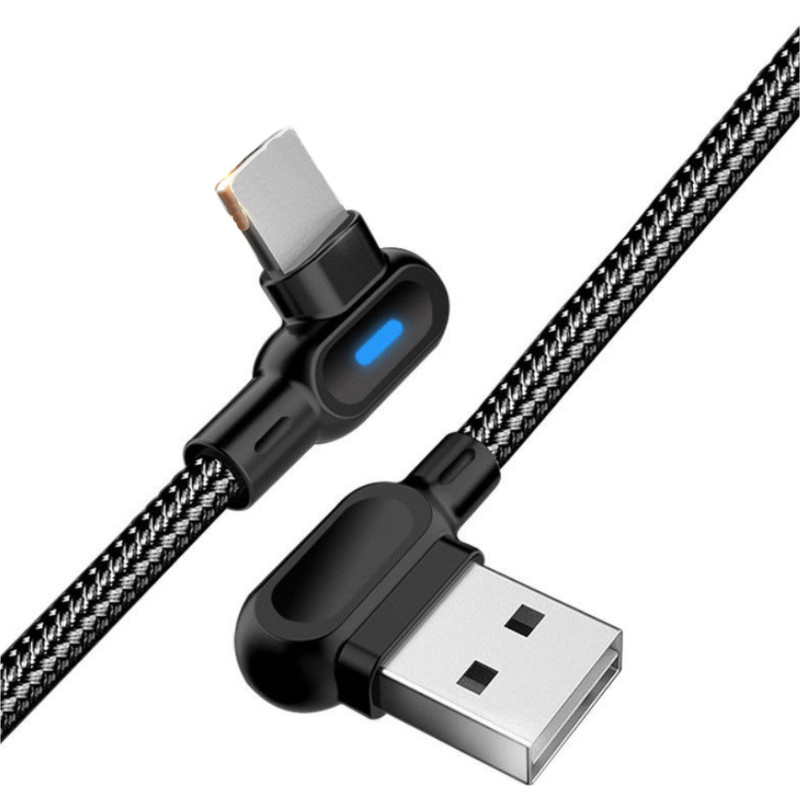 3 Pack 90 Degree USB Charger Cable Braided 3FT 6Ft For iPhone 14 13 12 11 Pro XR