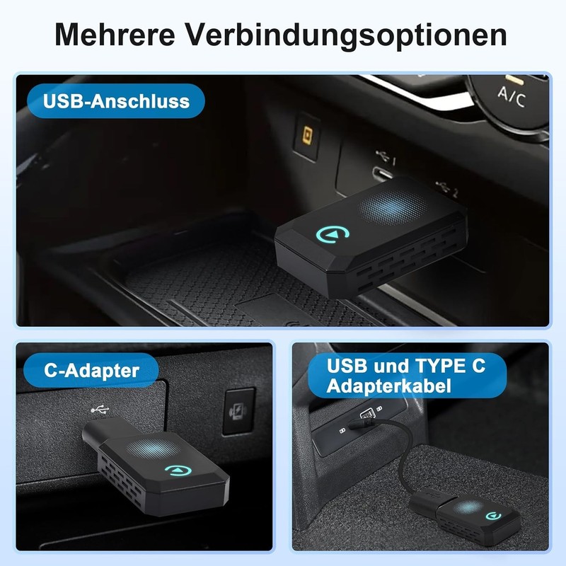 Wireless Carplay Adapter, Convert Wired to Wireless CarPlay, Compatible with ... gallery