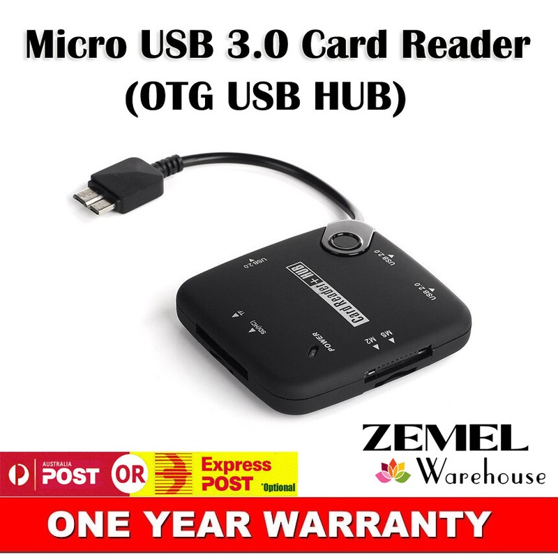 Micro USB 3.0 Card Reader OTG USB Hub SDHC/MS/TF/M2 for Samsung Note Pro 12.2 AU