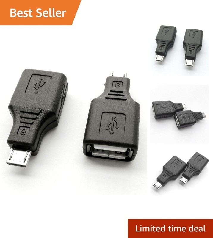 Dual Pack USB 2.0 OTG Adapter – Micro USB Male to USB Female Connector