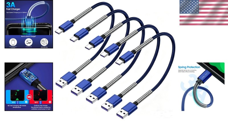 Extra Long 1ft Fast Charger Cords 3-Pack gallery