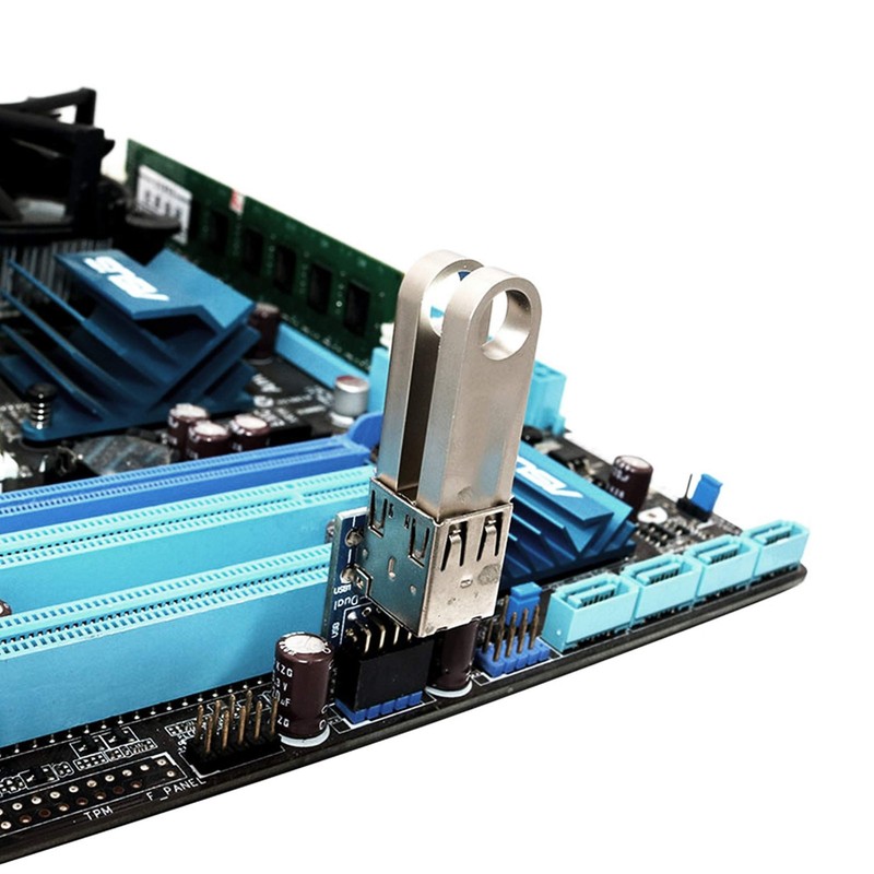 9Pin USB 2.0 Female Dual 2 Port Motherboard Header Adapter PC Case gallery