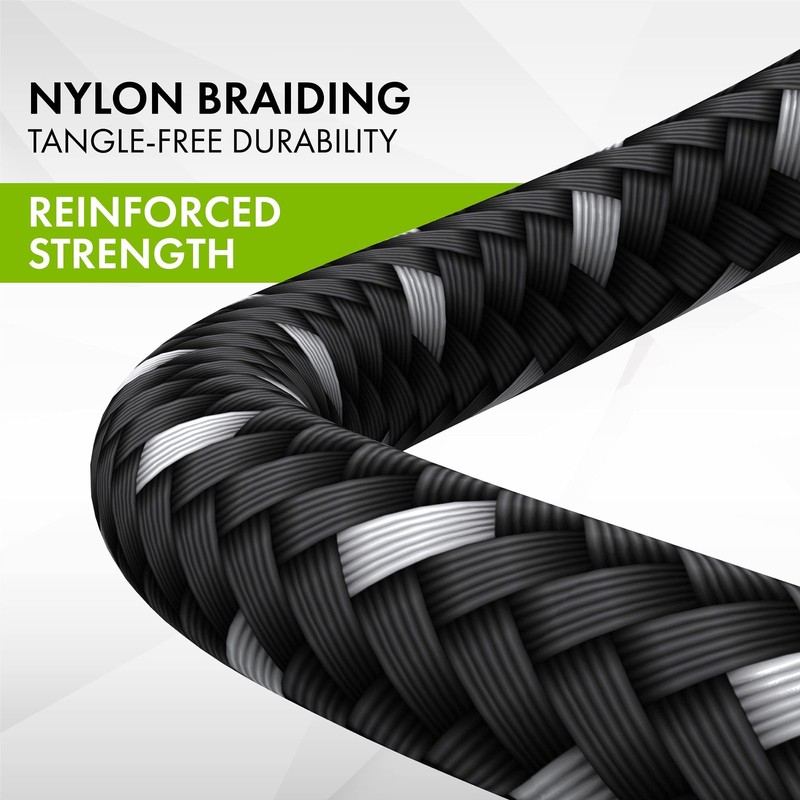 Hottips! USB C Cable 4ft 2-Pack Black Durable Braided Aramid Fiber 3A Fast Ch... gallery