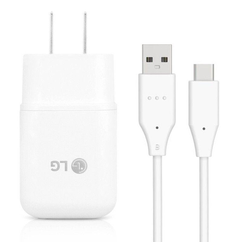 Original LG Rapid Fast USB Wall Charger Type C Cable For LG G6 G7 G8 V20 V30 V40