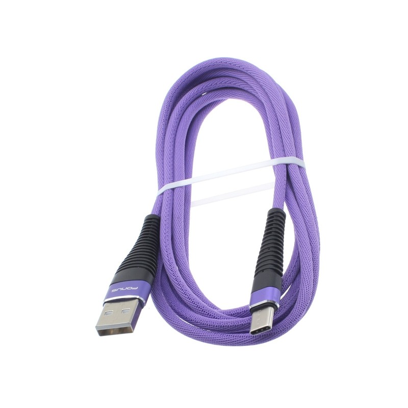 Purple 10ft USB Cable Type-C Charger Cord Power Wire for Cell Phones
