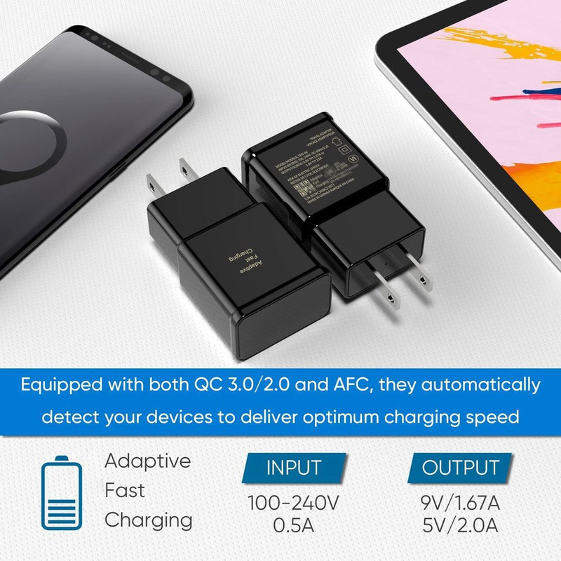 Lot Adaptive Fast Rapid Charging Wall Charger US Plug For Samsung Models S20 S10 gallery