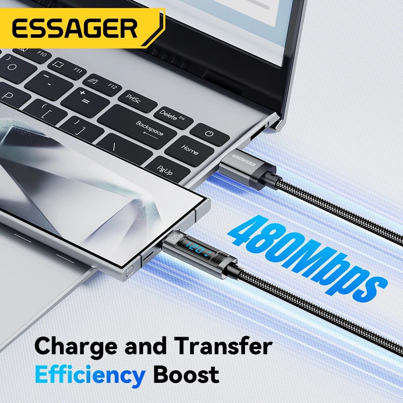Essager 120W USB Type C Cable 6A Fast Charging USB C Charger Cord For For Xiaomi gallery