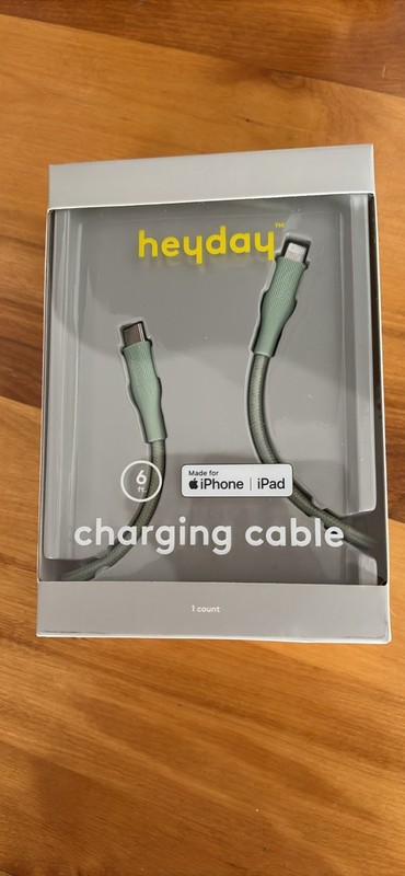 New in unopened package heyday iPhone iPad 6ft charging cable