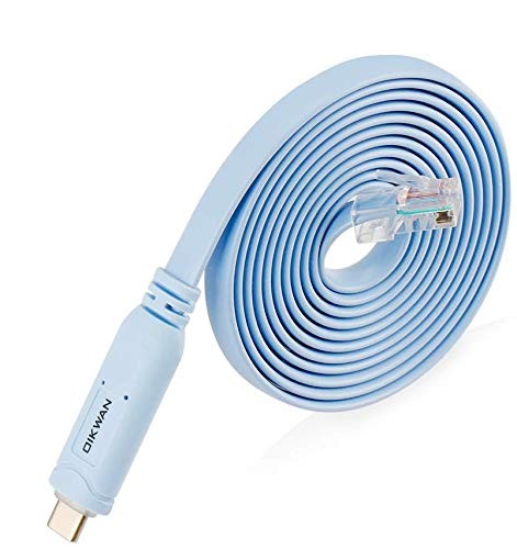 OIKWAN USB Console Cable,USB to RJ45 Cable for Cisco 6 ft, Blue
