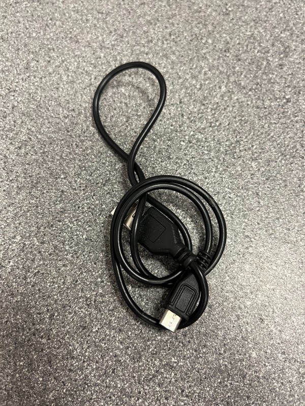21 in. Black Micro USB to USB Charger Cord