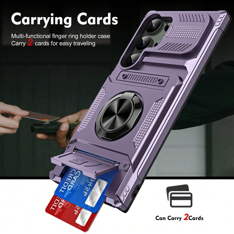 360° Rotatable Military Anti-Fall Phone Case w/ Ring Stand for iPhone & Samsung gallery