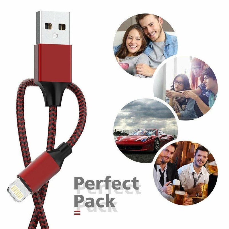 5x Heavy Duty Fast Charger Cable Charging Cord For iPhone 8 X XS 11 12 13 14 Max gallery