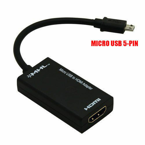 MHL Micro USB 2.0 to HDMI Adapter Cable for Android Phone Smartphone Tablet TV gallery