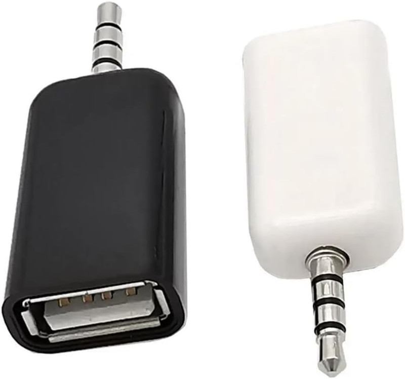 Thrtrht 2 Pack AUX to 3.5Mm Audio Adapter - USB a Female to Male Converter for U gallery