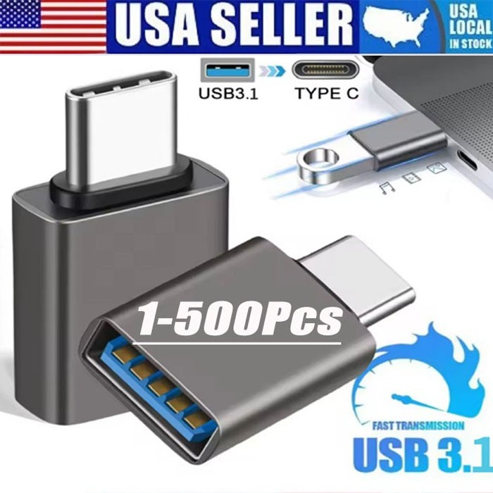 USB-C 3.1 Male to USB A Female Adapter Converter OTG Type C Android Phone Lot
