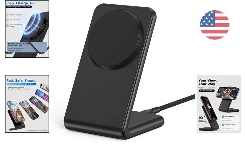 Mag.Safe Charger - iPhone Charger Stand, Fast Magnetic Wireless Charger for i... gallery