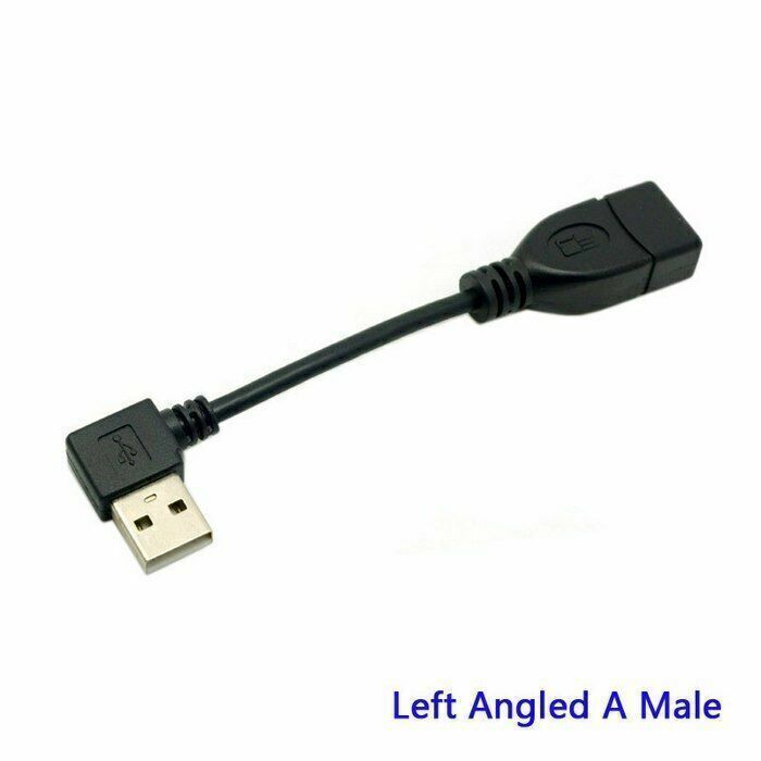 2pcs 90 Degree Left & Right Angled USB 2.0 A Male to USB Female Extension Cable gallery