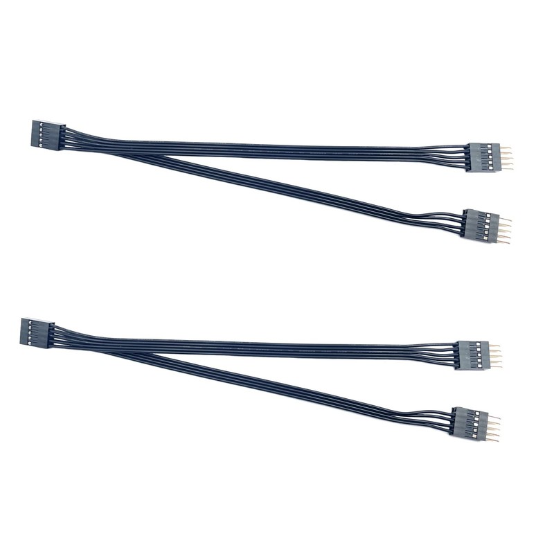 2 PCS Motherboard USB Y Splitter Cable USB 2.0 9Pin To 2 9Pin Leads Wire
