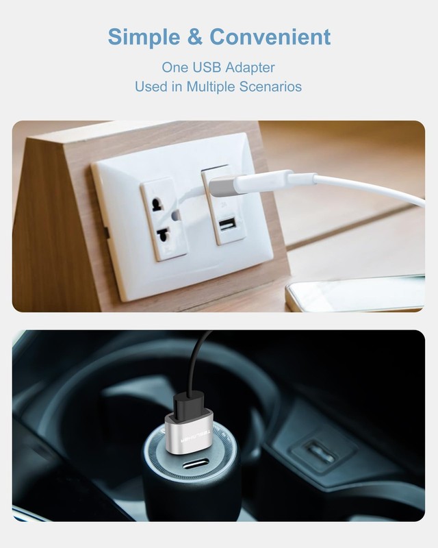USB To C Adapter 4 Pack Type C Converter USB 2.0 Male To Female Interface gallery