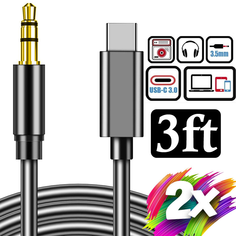 USB-C to AUX 3.5mm Audio Cable Adapter For Motorola Razr 50 40 Ultra Edge (2024)