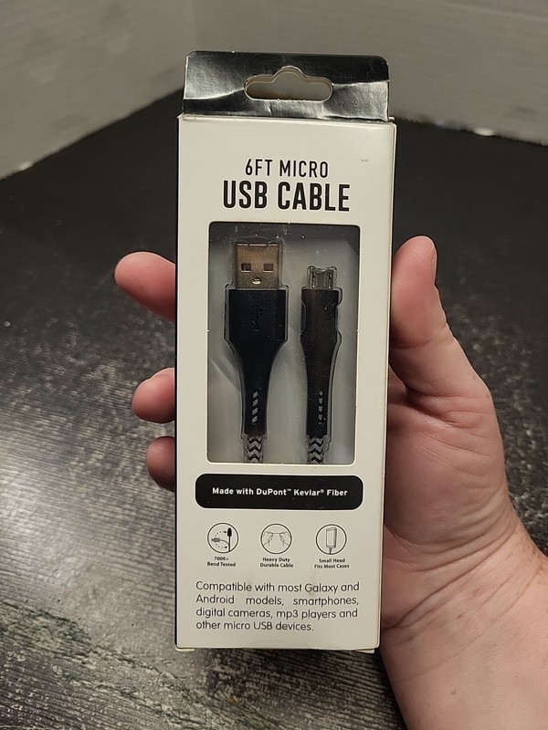 6ft Micro-USB Braided Cable made with Heavy Duty Dupont Kevlar Fiber Read Descri