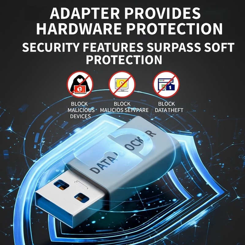 4 Pack USB Data Blocker Type A Type C Charge Only Safe Charging Adapter gallery